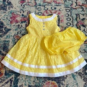 3️⃣ for $10 Yellow dress with bloomers- 24 months